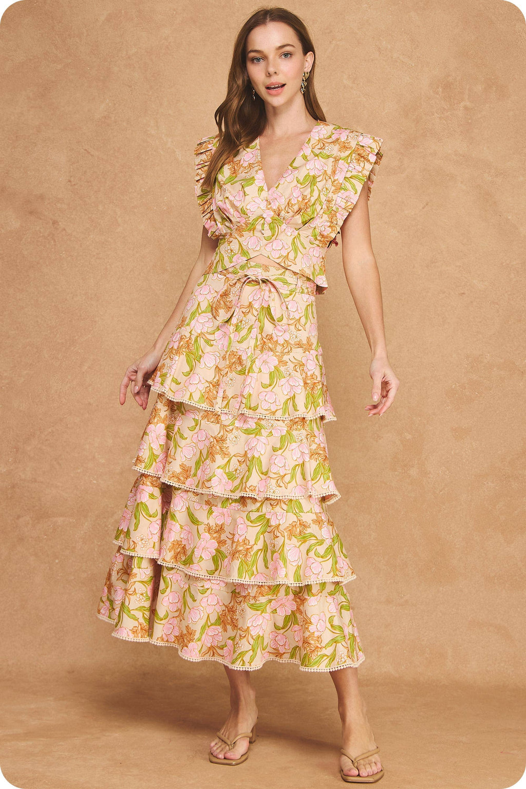 Strut & Bolt - Bloom Meadow 2-Piece Midi Skirt Set