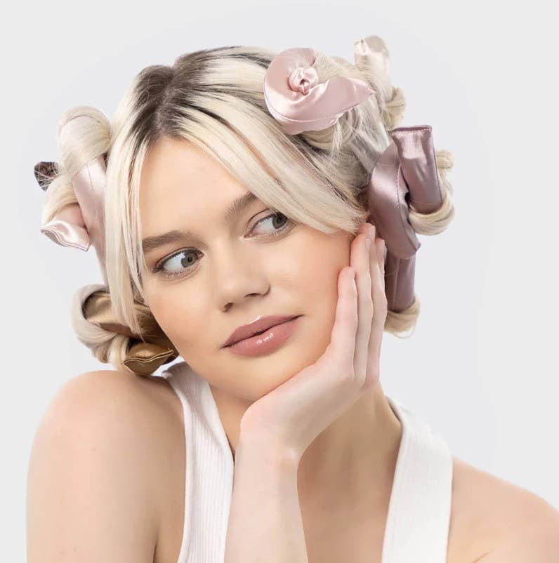 KITSCH - Satin-Wrapped Flexi Rods 6pc Set - Rosewood
