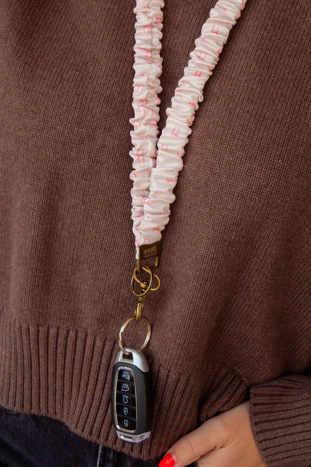Rad Rev Pink Bows Lanyard