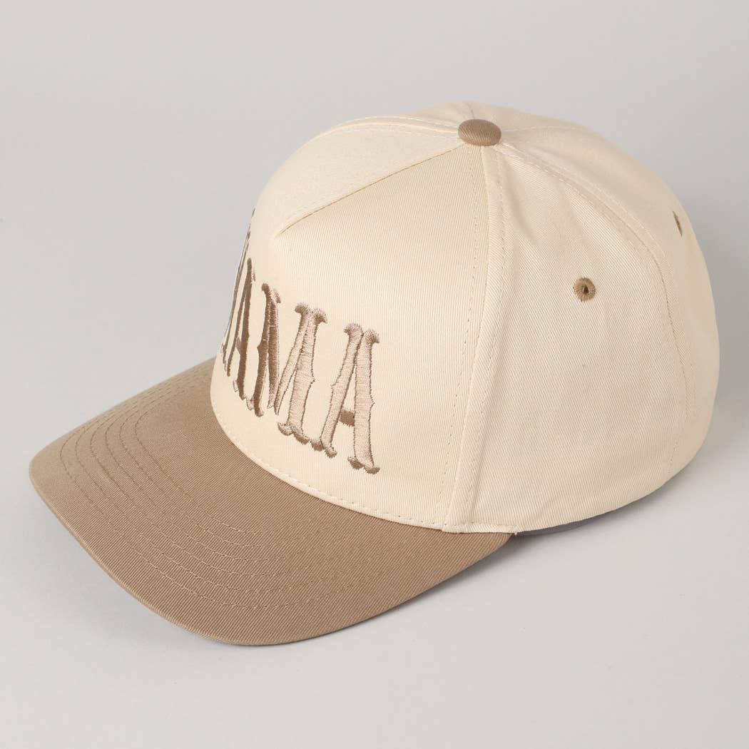 Fashion City - MAMA Typographic Design Embroidery Baseball Cap