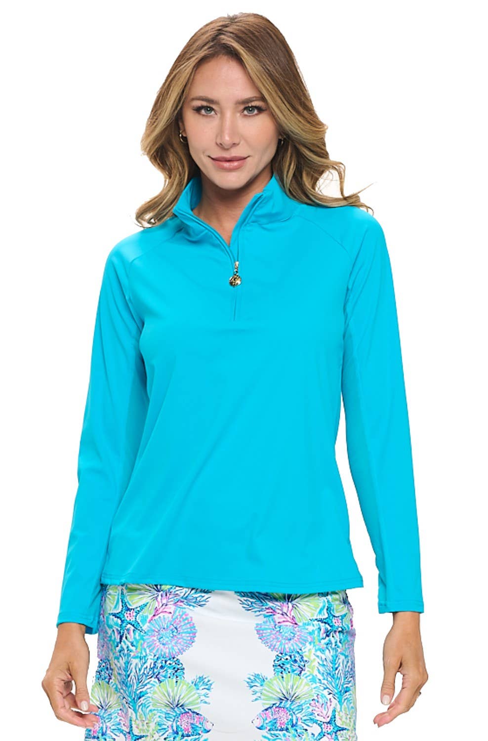 ARYEH - Tera Quarter-Zip Top with Underarm Mesh