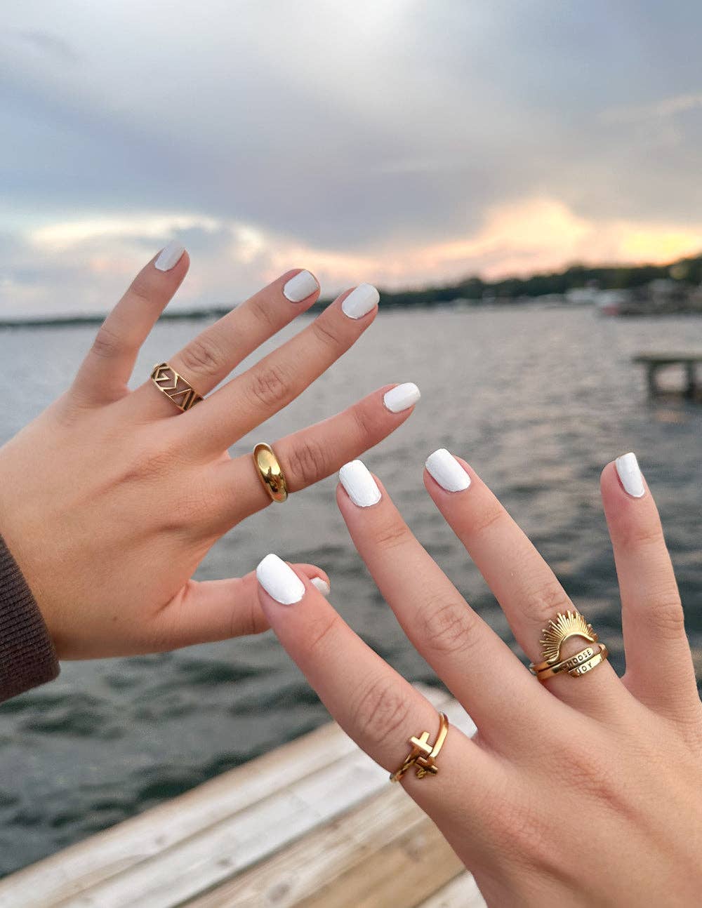 Elevated Faith - Gold Wrapped Cross Ring