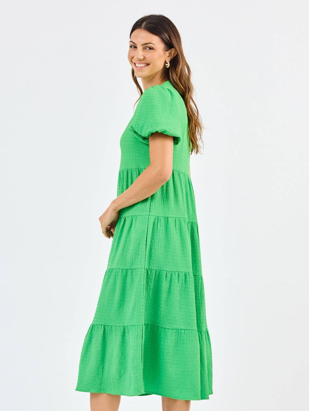 Mary Square - Kinsley Seersucker Dress | Green