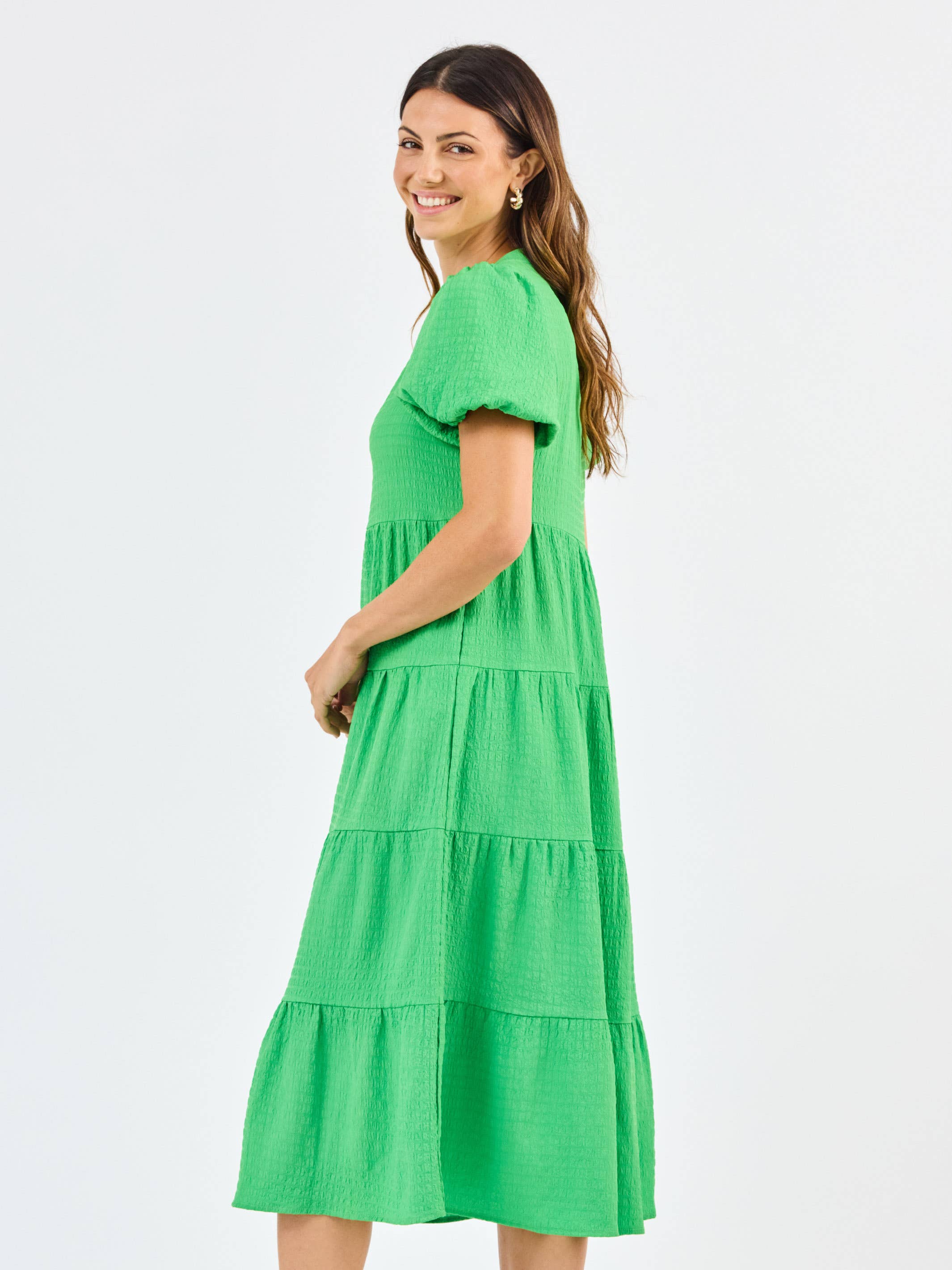 Mary Square - Kinsley Seersucker Dress | Green
