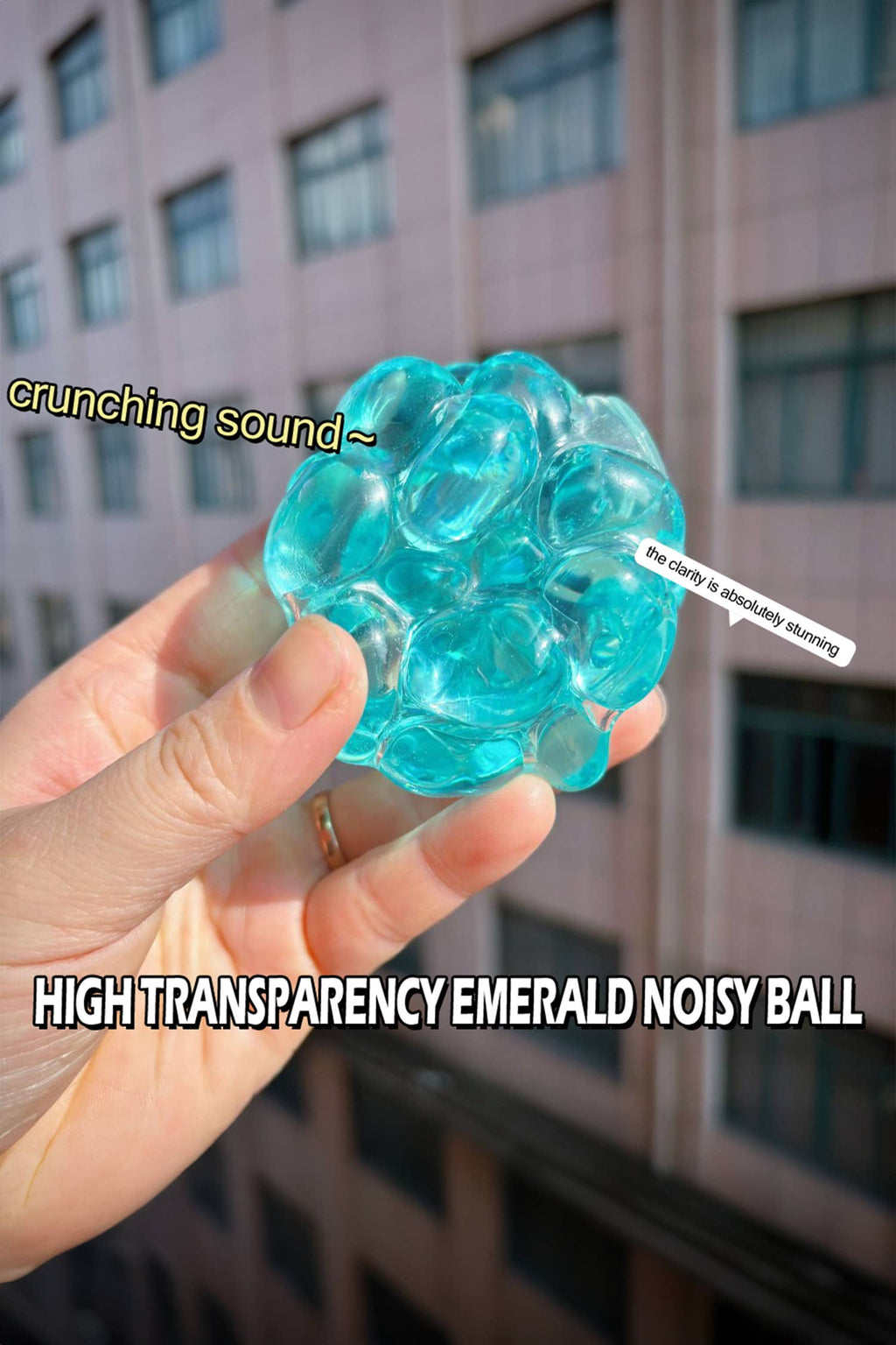 LA Society - LAS Glitter Shell Stress Relief Squish Ball Toy