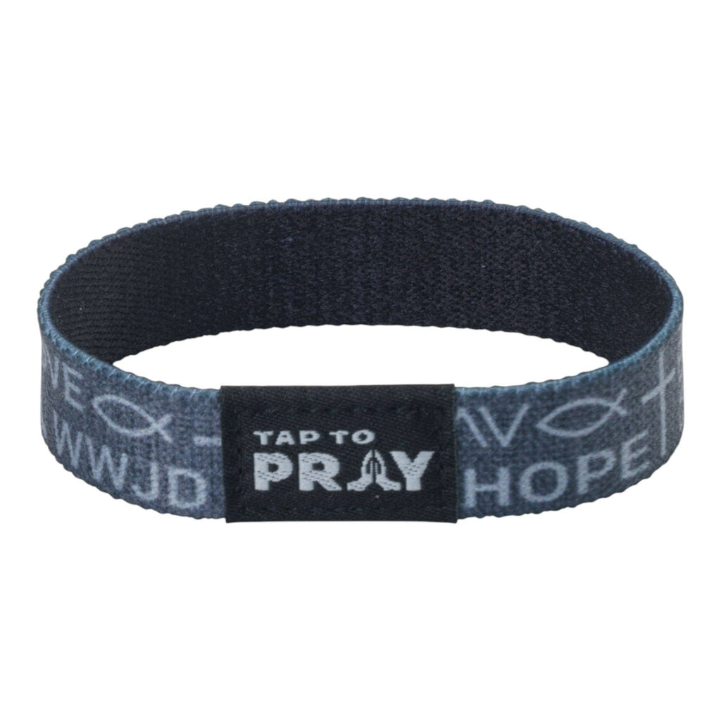 Versible - Tap To Pray® Wristband – Symbols of Faith - Grey