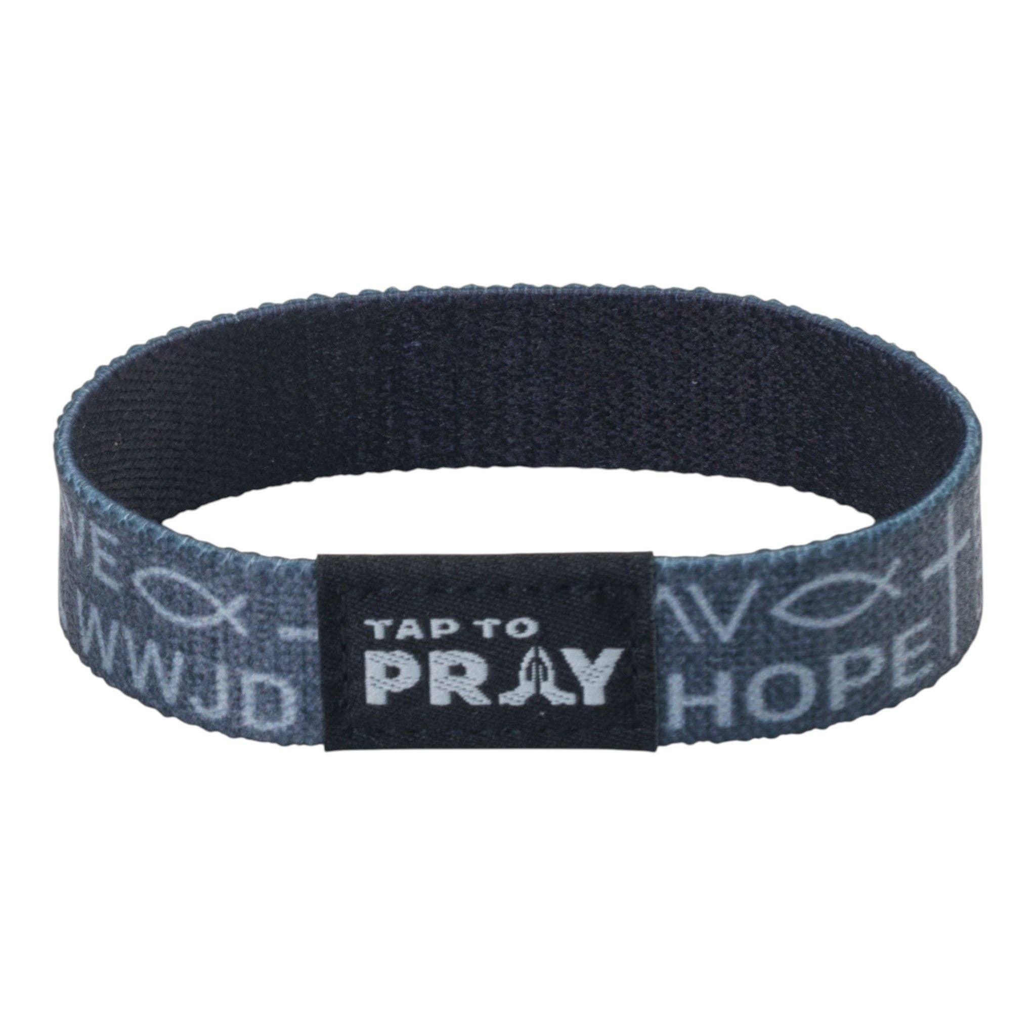Versible - Tap To Pray® Wristband – Symbols of Faith - Grey