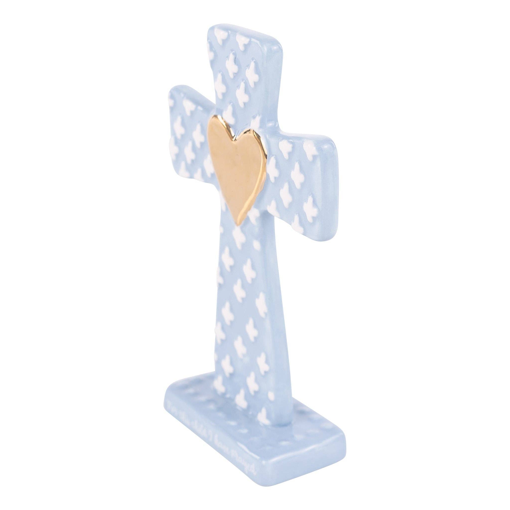 Glory Haus - For This Child I Have Prayed Blue Standing Cross