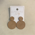 Canvas Simone Raffia Deco Earrings in Natural