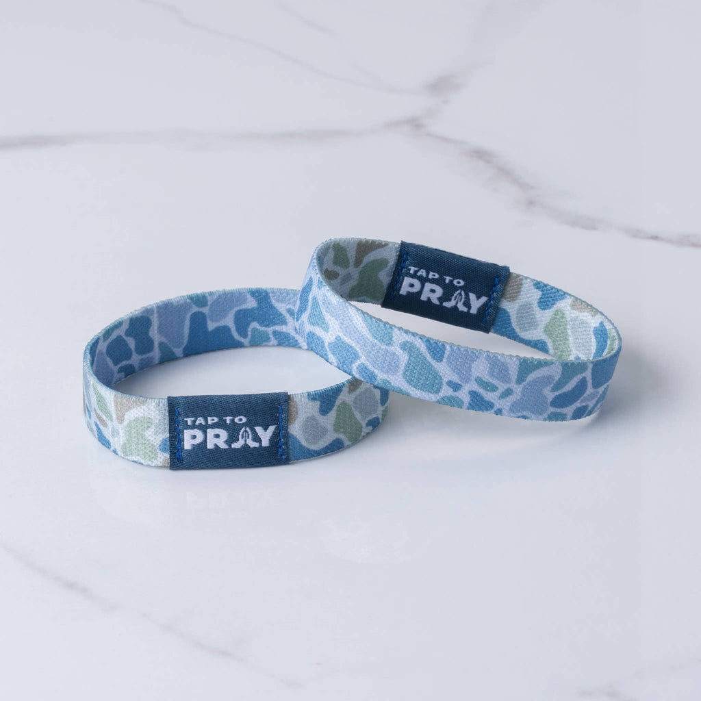 Versible - Tap To Pray™ Wristbands - River Rock Camo Moss & Slate