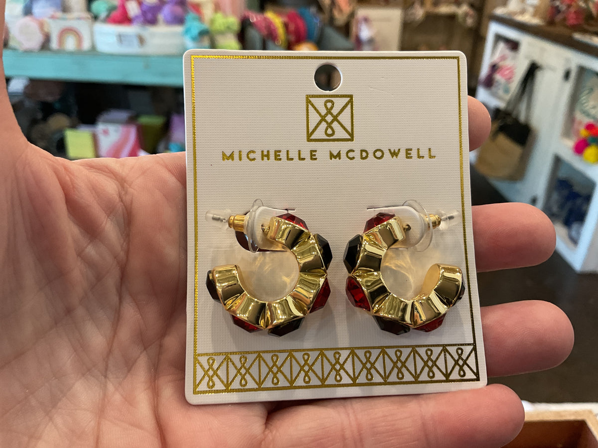 Red and Black GameDay Earrings