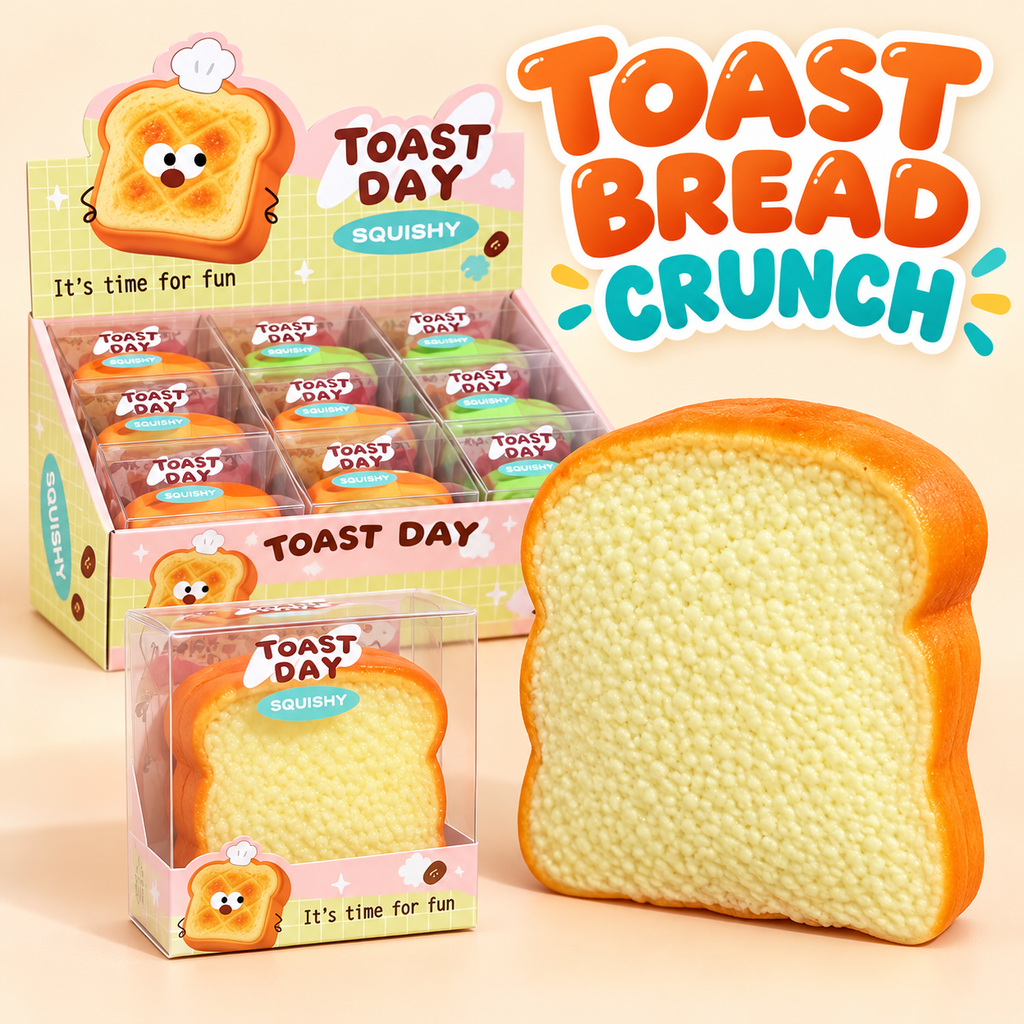 GS Wholesale (Formerly Known as Gypsy Soul) - Toast Day “Toast Bread Crunch” ASMR Squishy