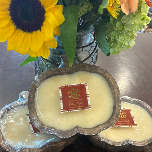 Lux Heirloom 2 Wick Pumpkin Dough Bowl Candle