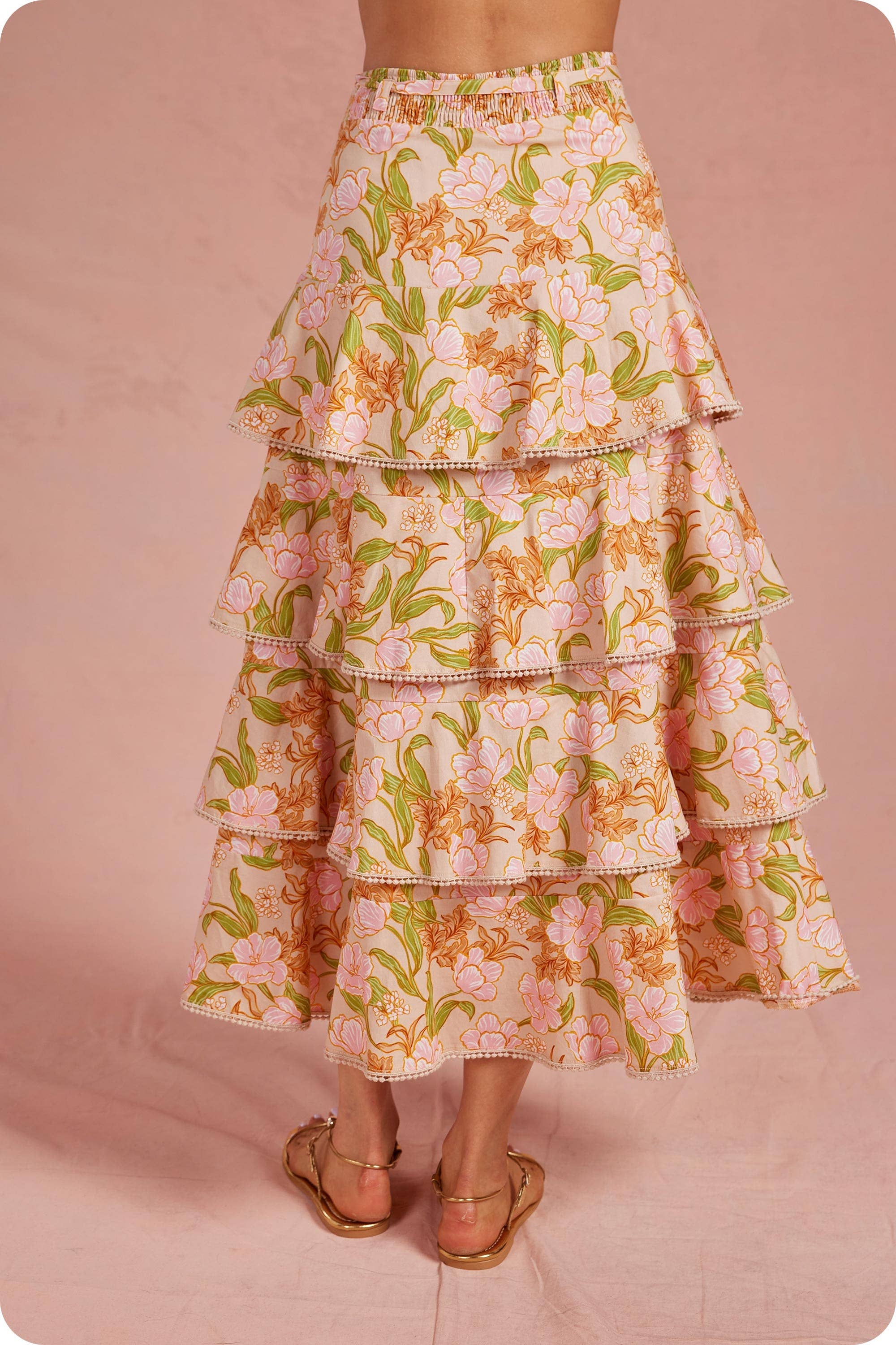 Strut & Bolt - Bloom Meadow 2-Piece Midi Skirt Set