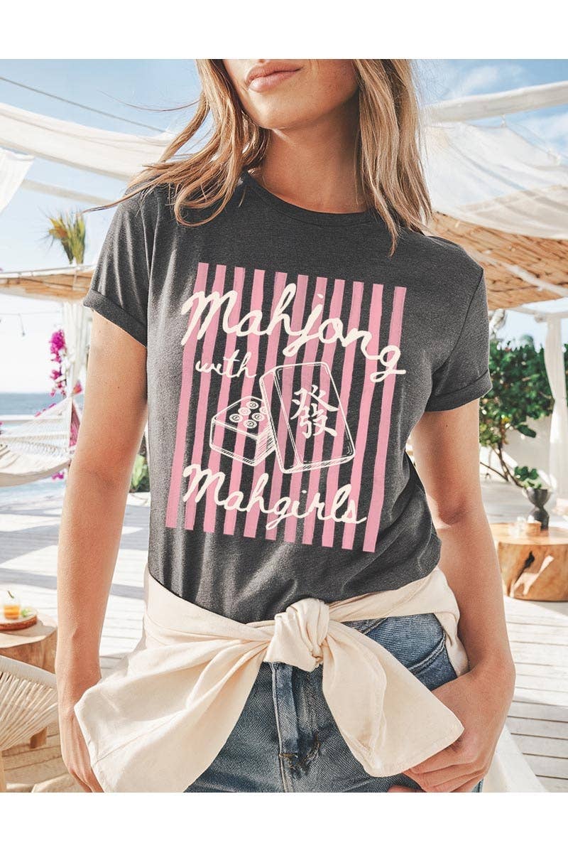 COLORBEAR - Mahjong Mahgirls Graphic Heavy Cotton Tee