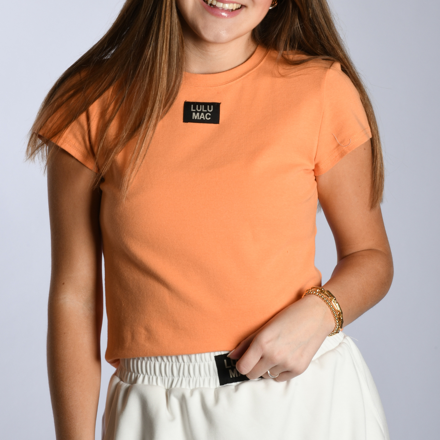Girlie Girl Originals BABY DOLL TOP SS-Cantaloupe