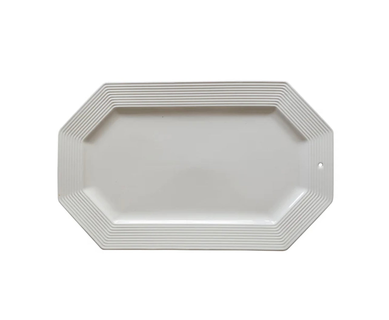 Nora Fleming Pinstripes Octagonal Platter.