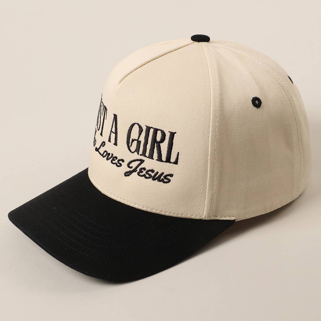 Fashion City - Just A Girl Who Loves Jesus Embroidery Trucker Hat