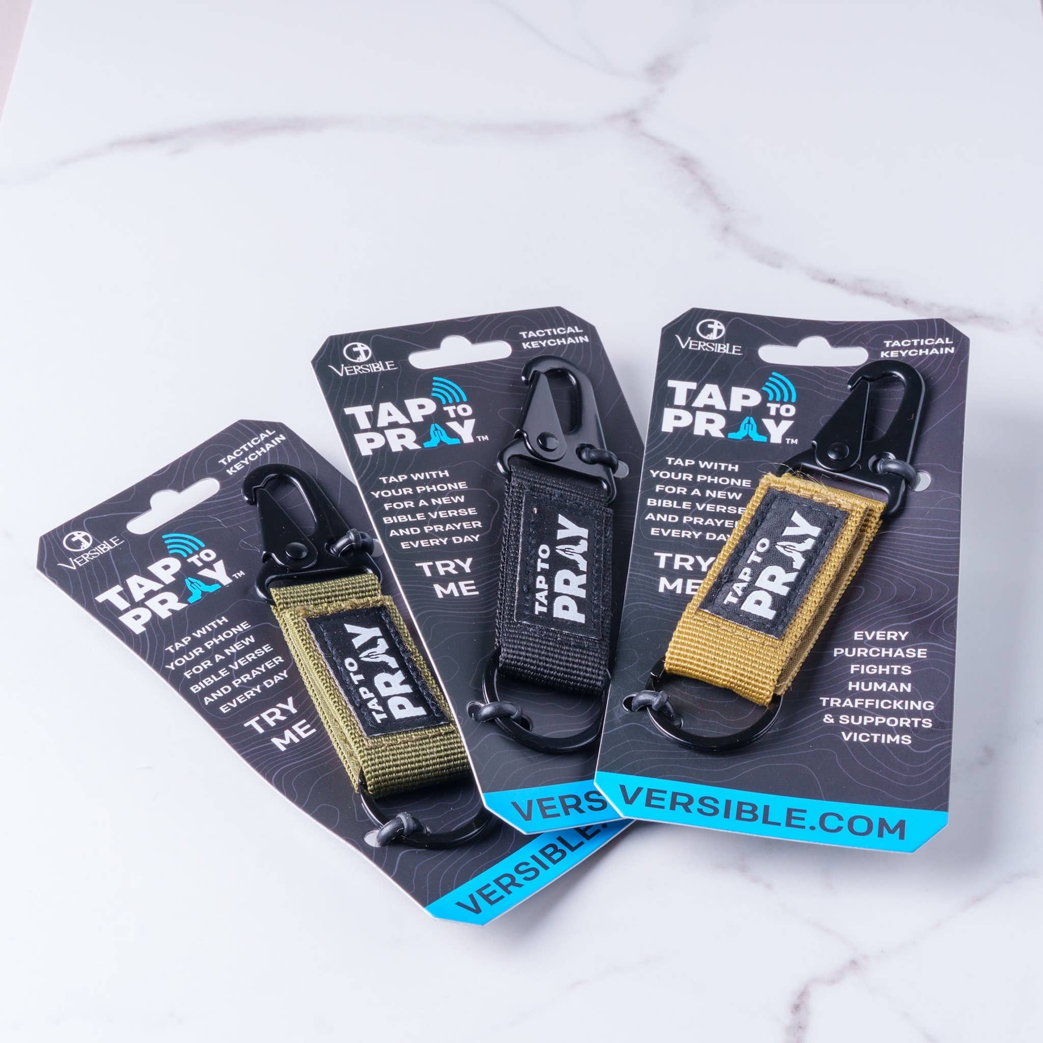 Versible - Tap To Pray™ - Tactical Carabiner Keychain
