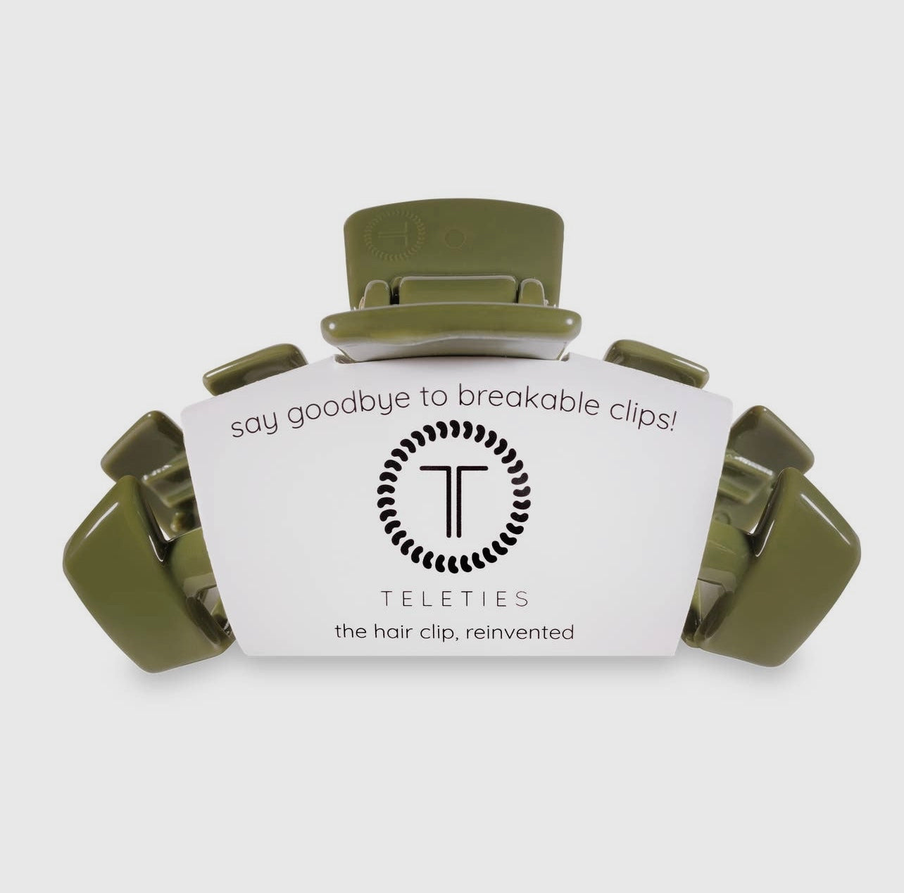 Olive classic teletie claw clip.