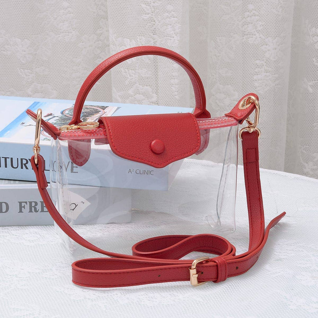 MiMi Wholesale - CB781 Gladys Clear Gameday Mini Crossbody Bag