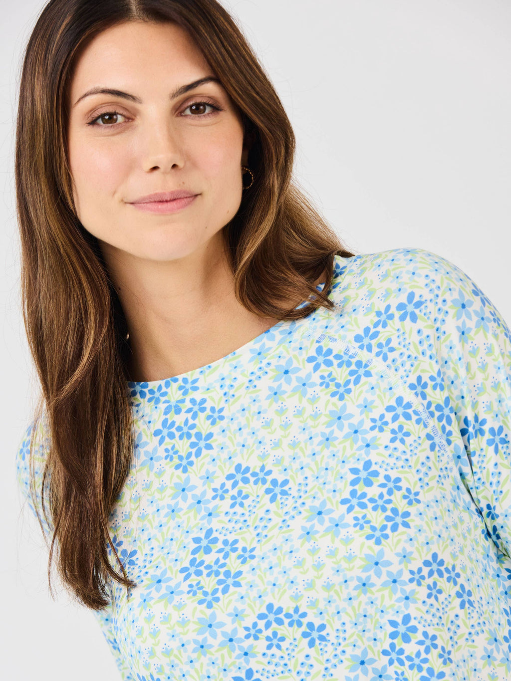 Mary Square - Women's Annie Pajama Shorts Set | Larkspur Fields Blue