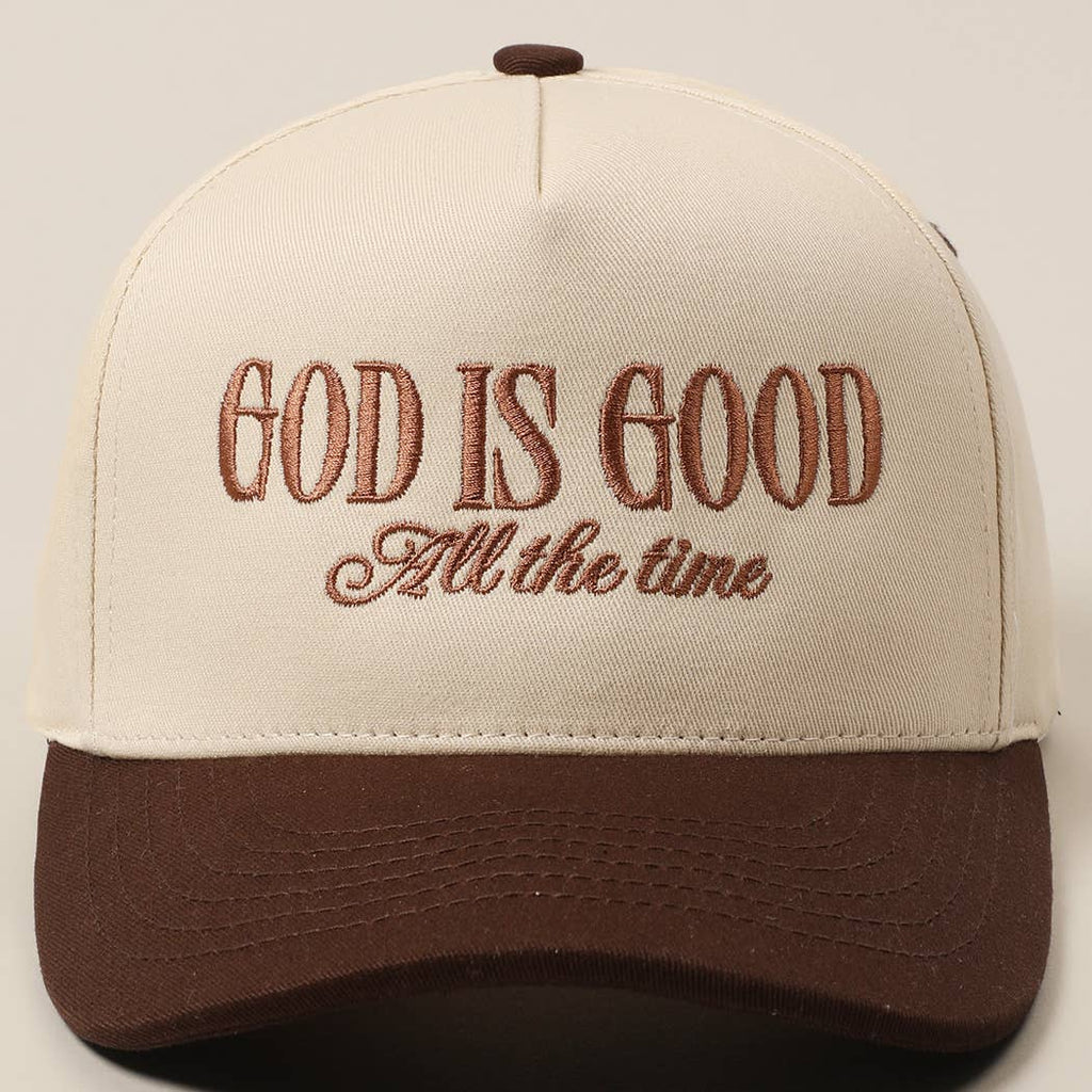 Fashion City - God Is Good All The Time Embroidery Trucker Hat