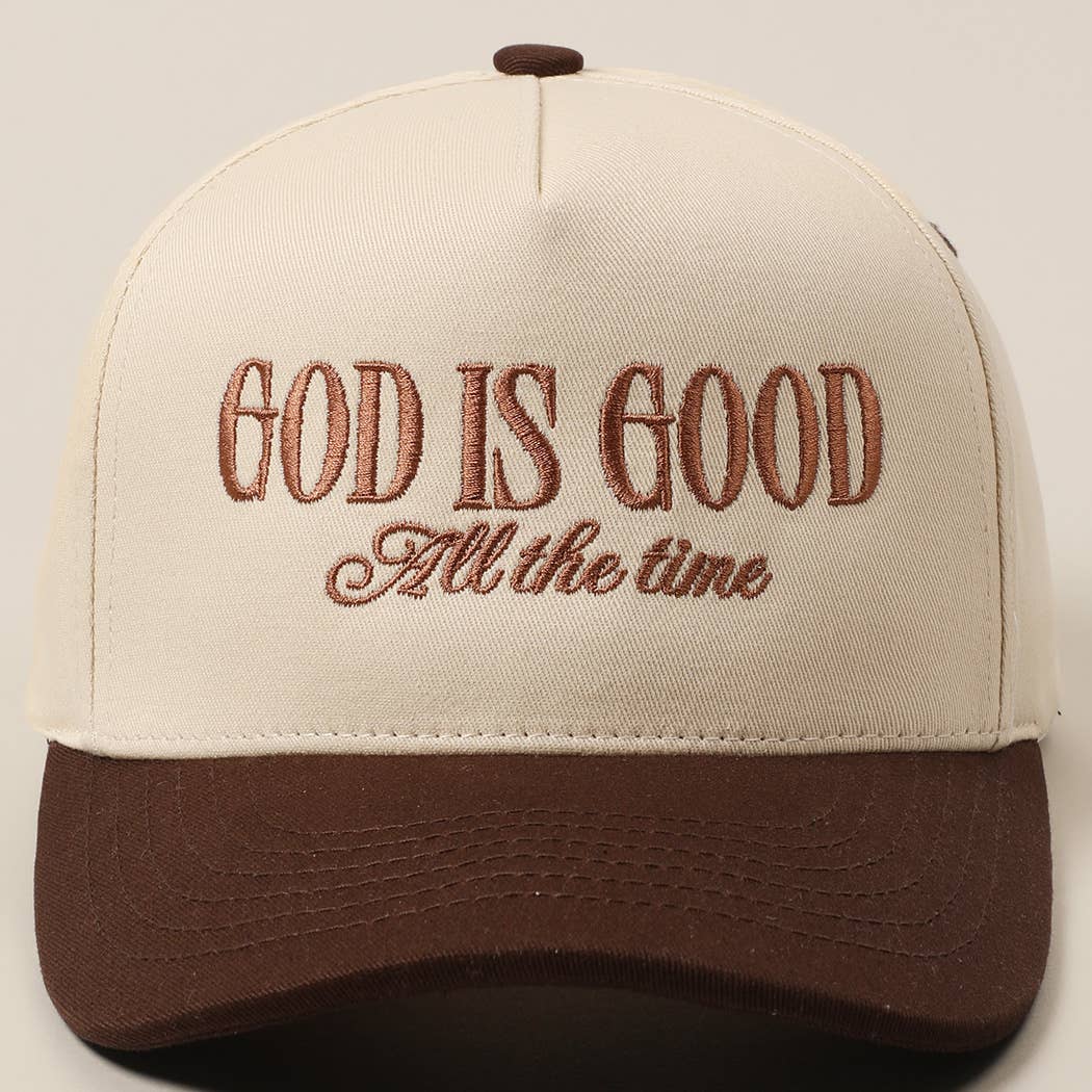 Fashion City - God Is Good All The Time Embroidery Trucker Hat