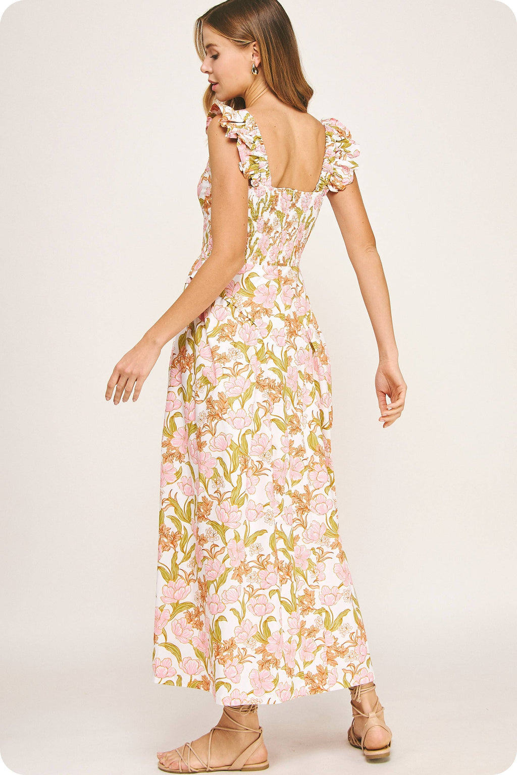 Strut & Bolt - Floral Fit and Flare Maxi Dress