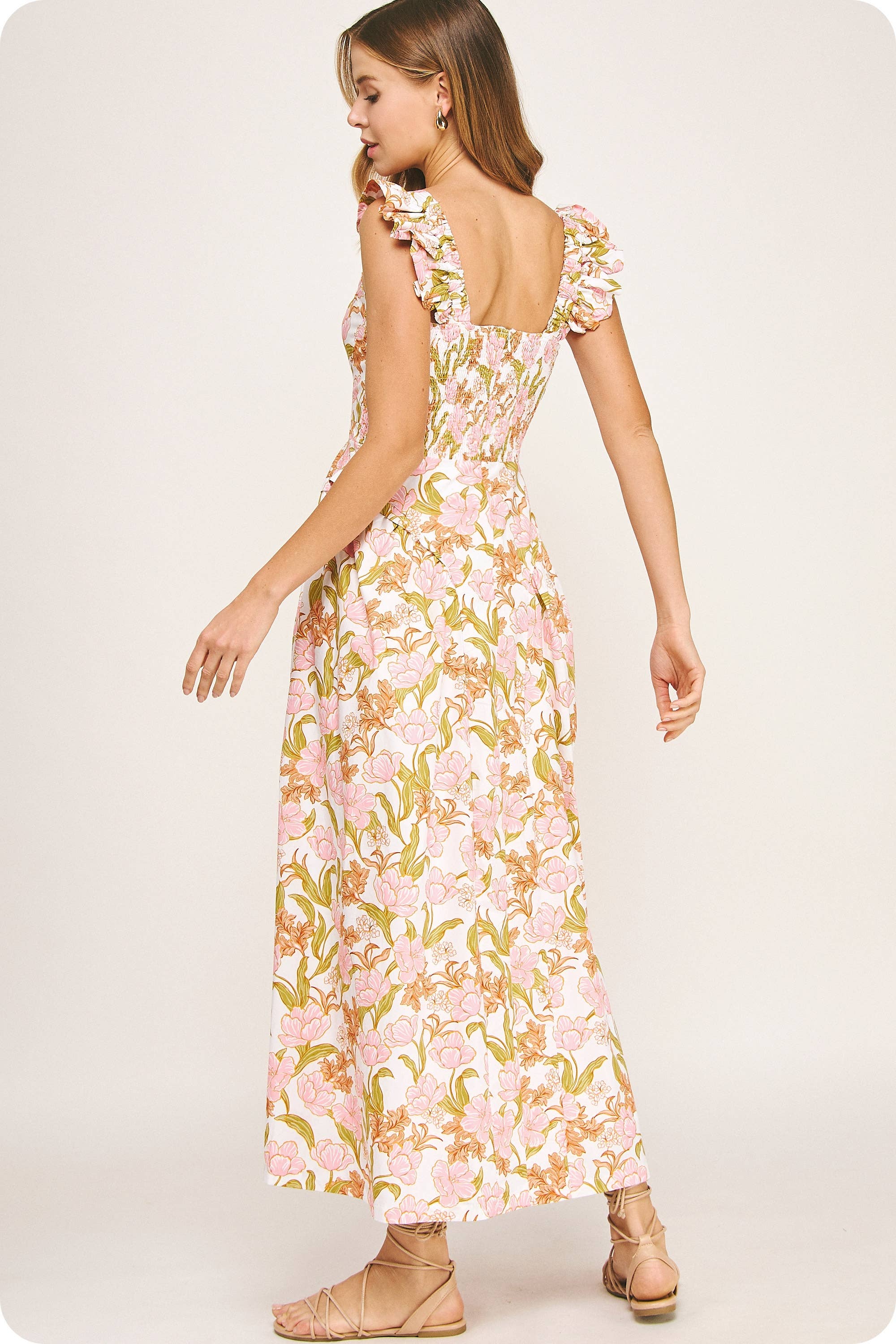 Strut & Bolt - Floral Fit and Flare Maxi Dress