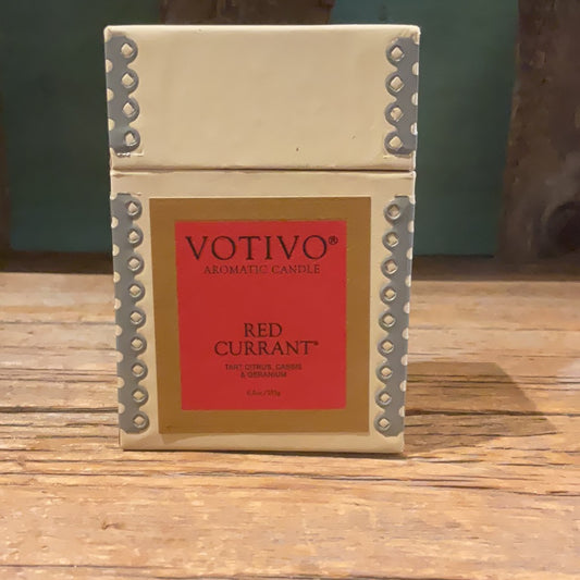 Votivo Red Currant Aromatic candle.