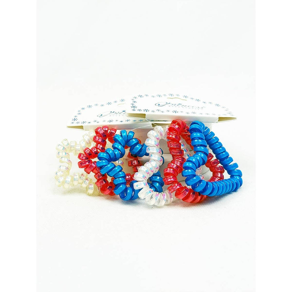 Love and Repeat - Star and Heart USA Theme Cord Hair Tie Set