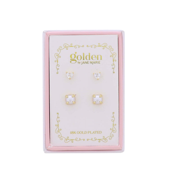 Kid’s Golden Sweetheart Earrings