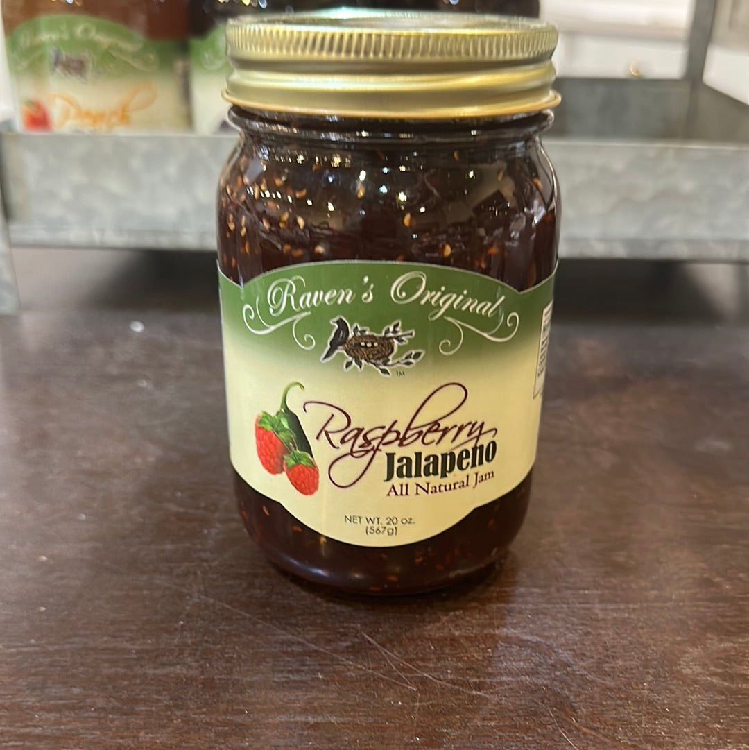 Raven's original raspberry jalapeno jam.