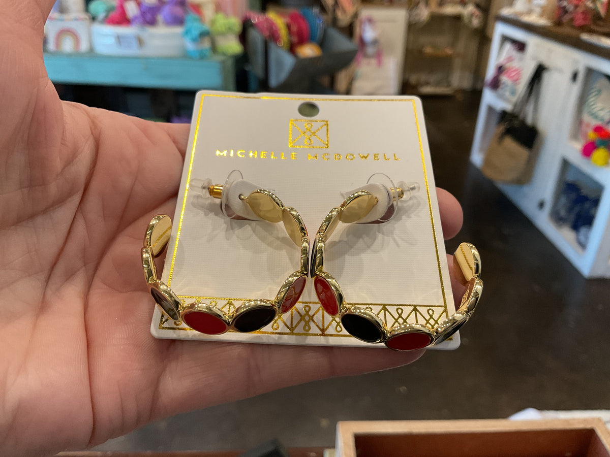 Red and Black GameDay Earrings
