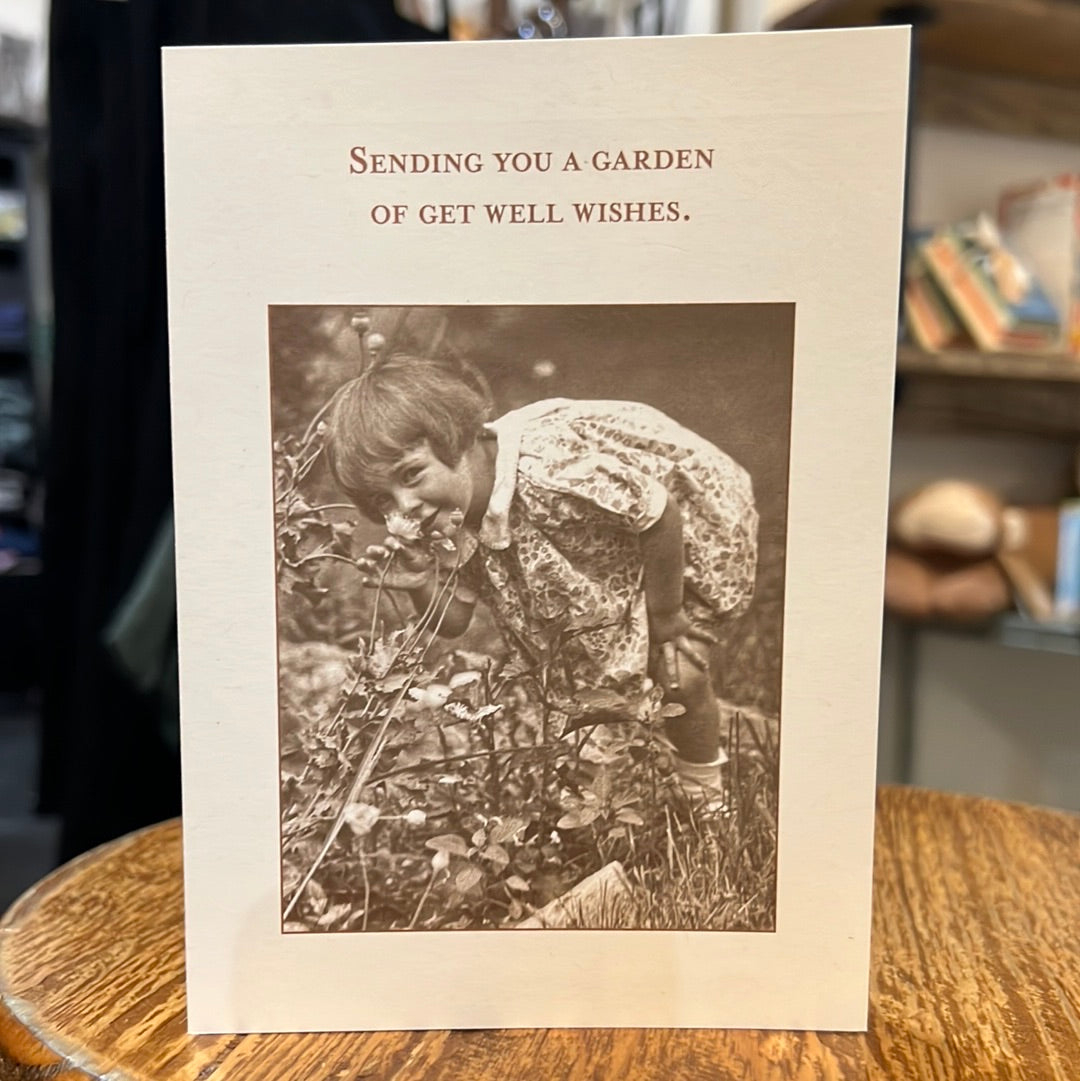 "Sending you a garden of get well wishes." Shannon Martin cards.