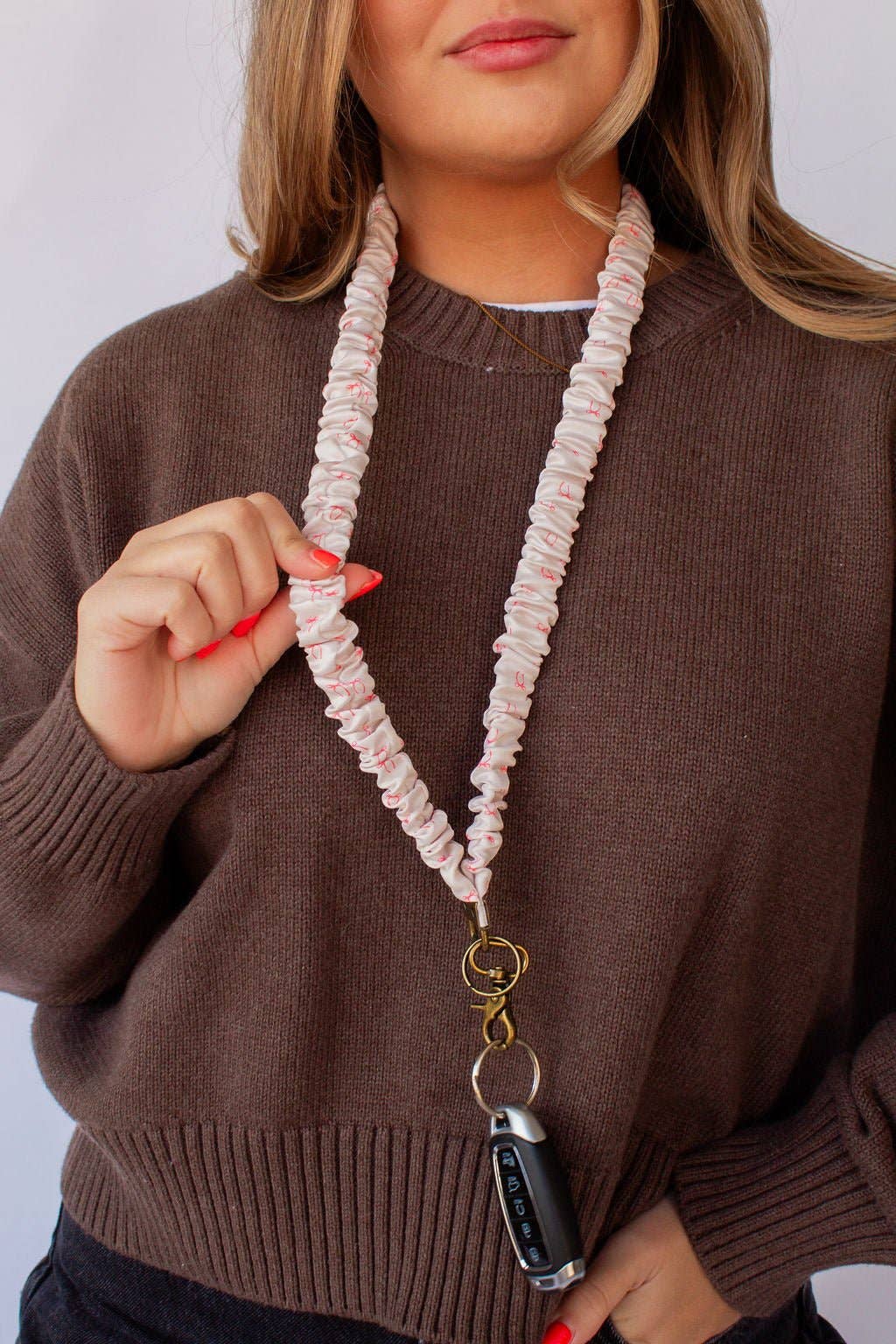 Rad Rev Pink Bows Lanyard