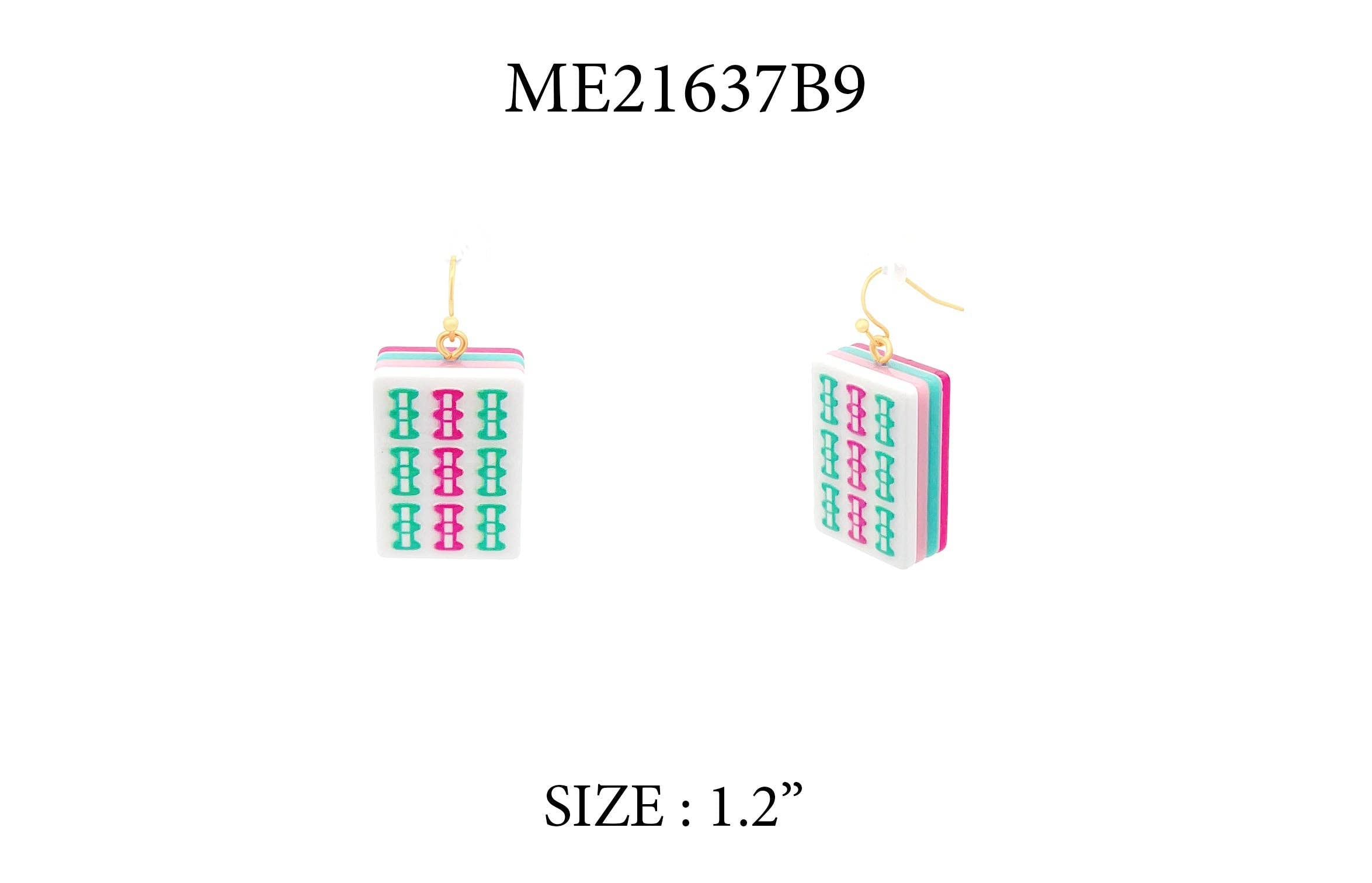 What's Hot - Mahjong Tile Acrylic 1.25" Earring