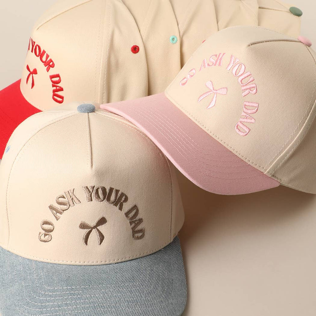 Fashion City - GO ASK YOUR DAD Embroidery Two-Tone Trucker Hat