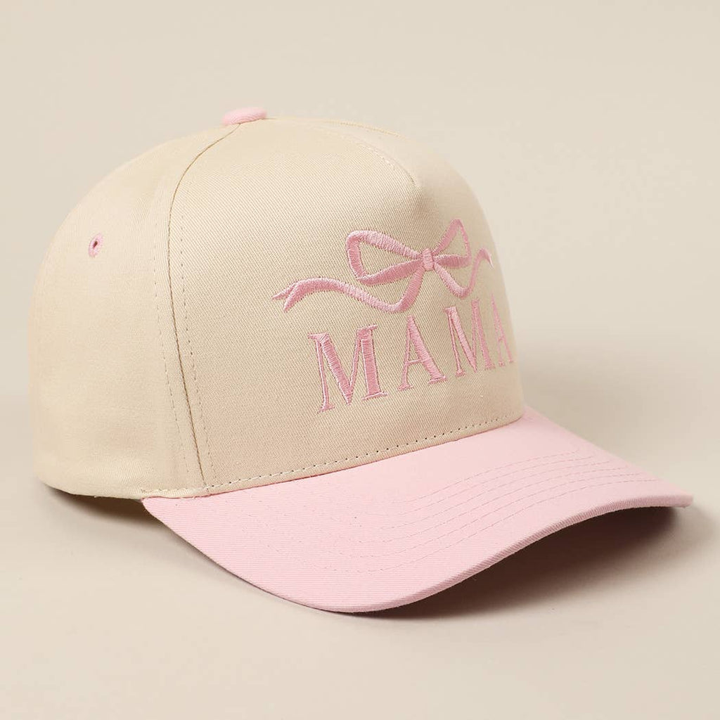 Fashion City - MAMA Ribbon Embroidered Two-Tone Trucker Hat