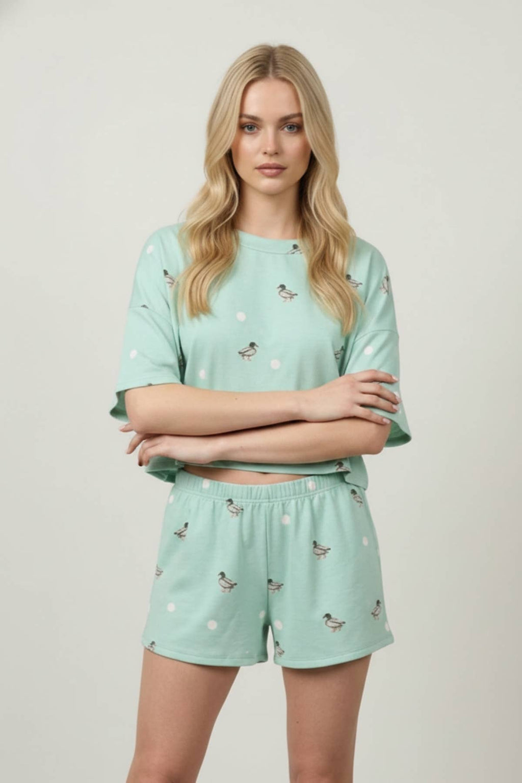 JADE BY JANE - DUCK PRINT LOUNGE SET