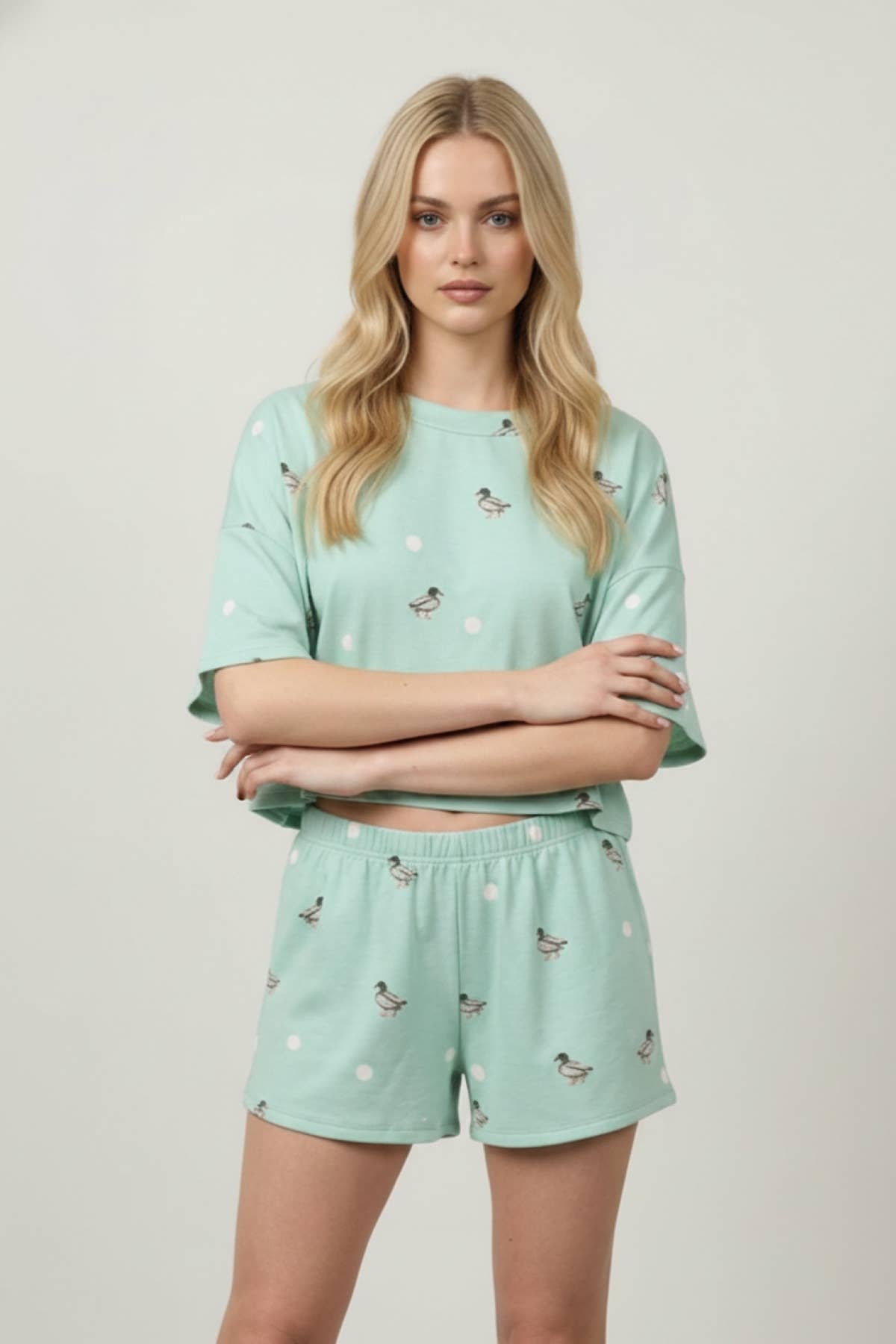 JADE BY JANE - DUCK PRINT LOUNGE SET