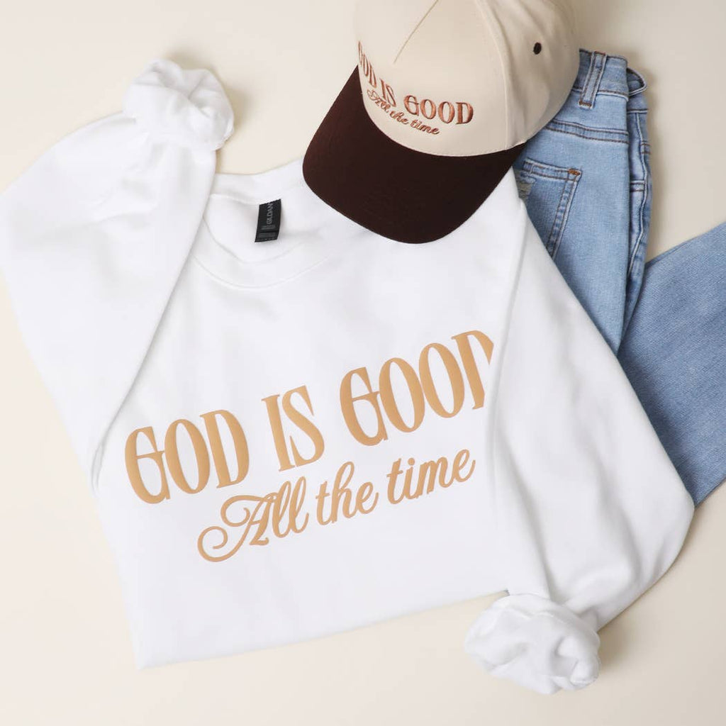 Fashion City - GOD IS GOOD All The Time PUFF MIDWEIGHT Sweatshirt