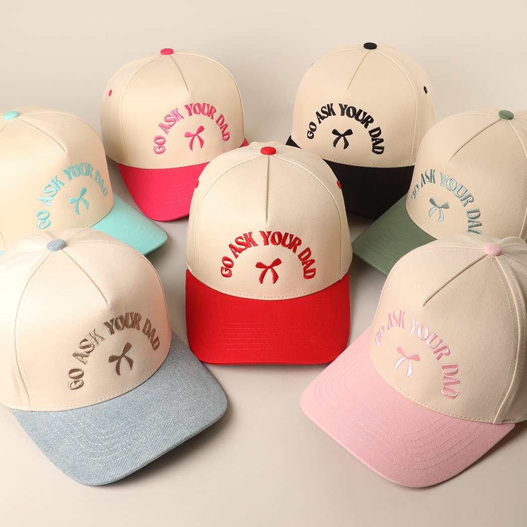 Fashion City - GO ASK YOUR DAD Embroidery Two-Tone Trucker Hat