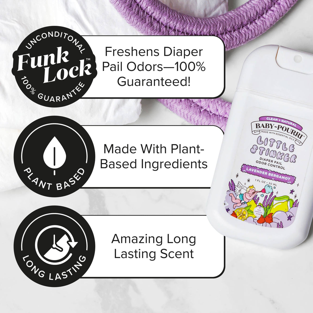 ~Pourri - Baby~Pourri Little Stinker Diaper Pail Pocket Spray in Pouch
