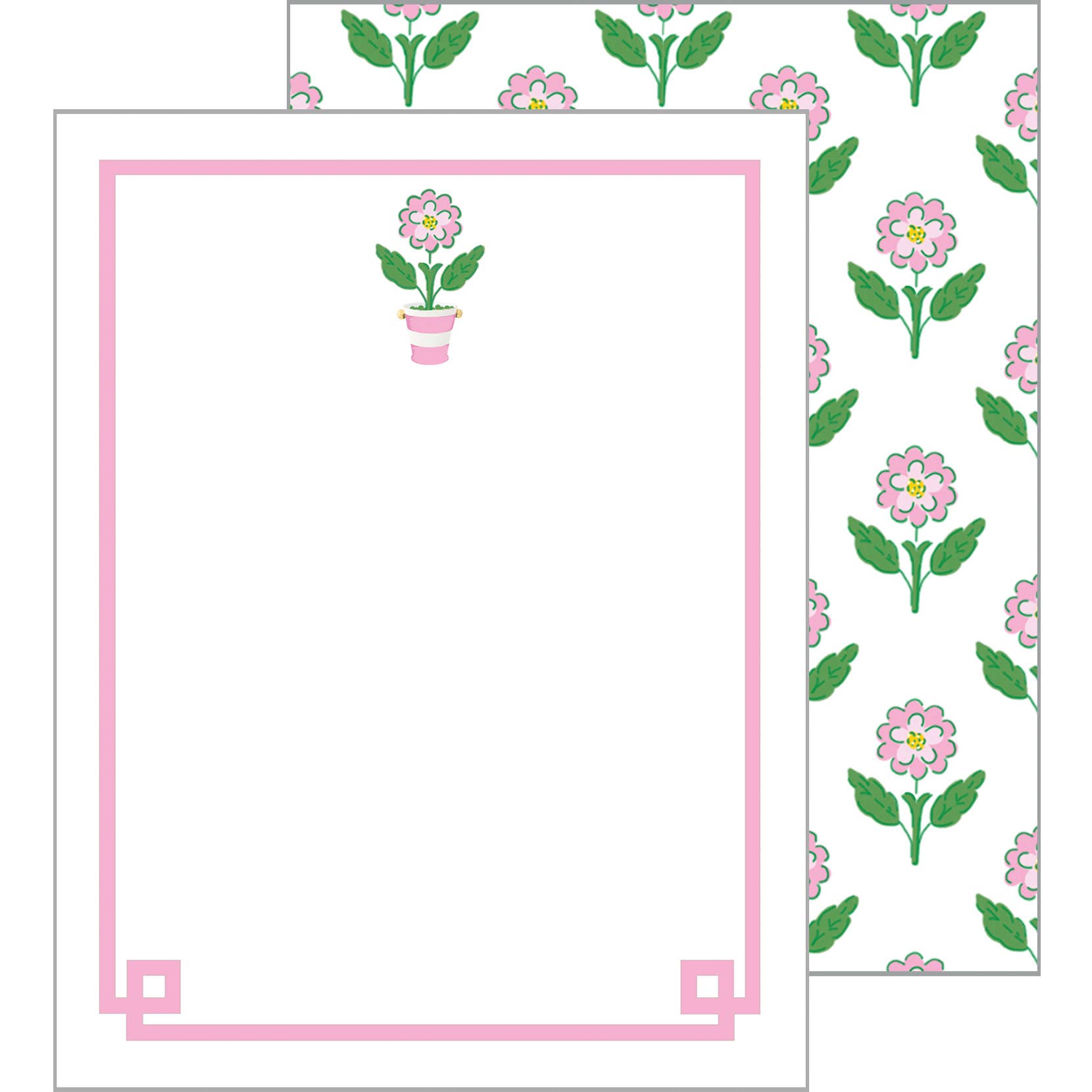 Flat Notecard Set of 10 | Pink Daisy