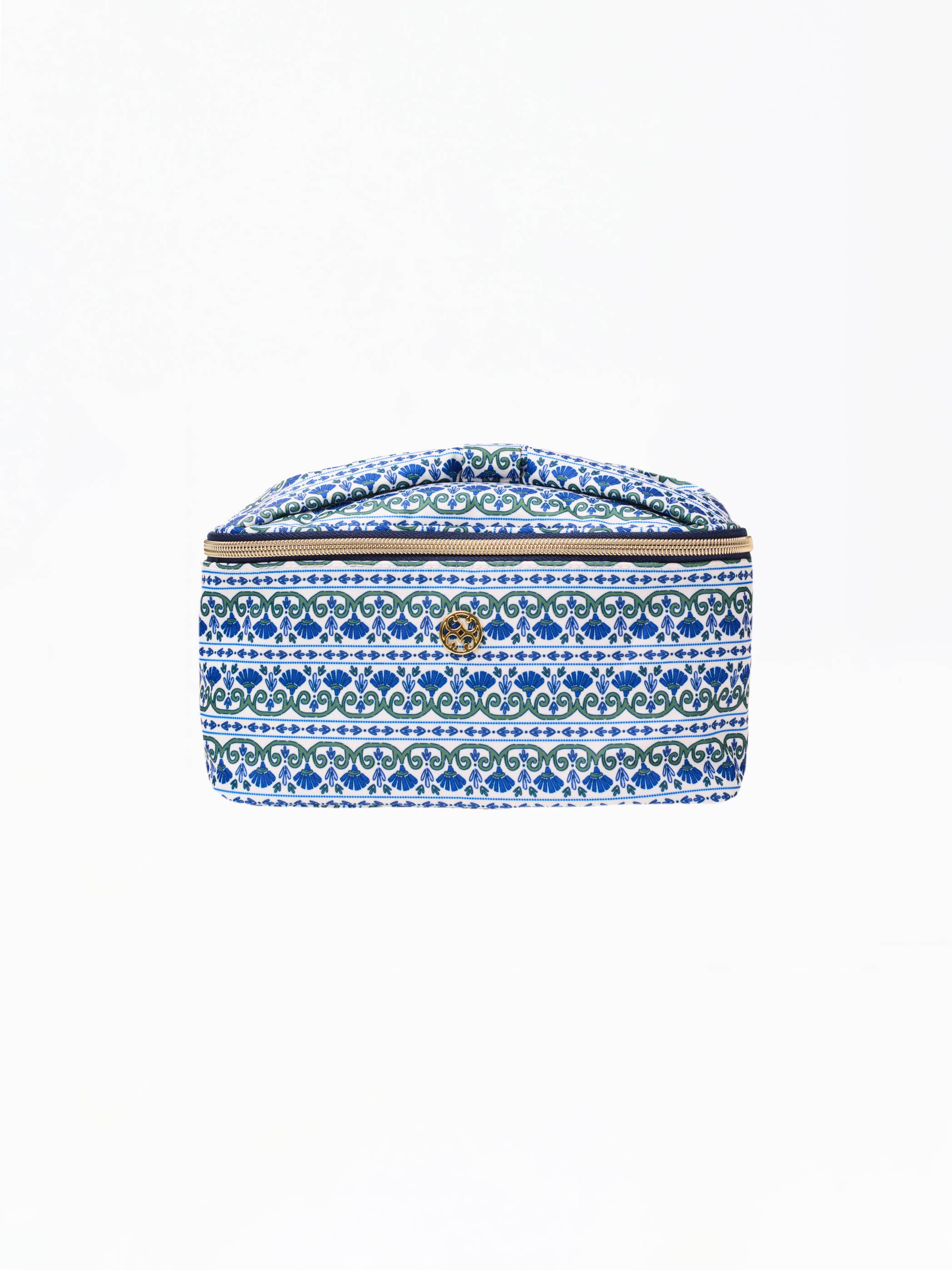 Mary Square - Kiss and Makeup Bag | Floral Foulard Navy