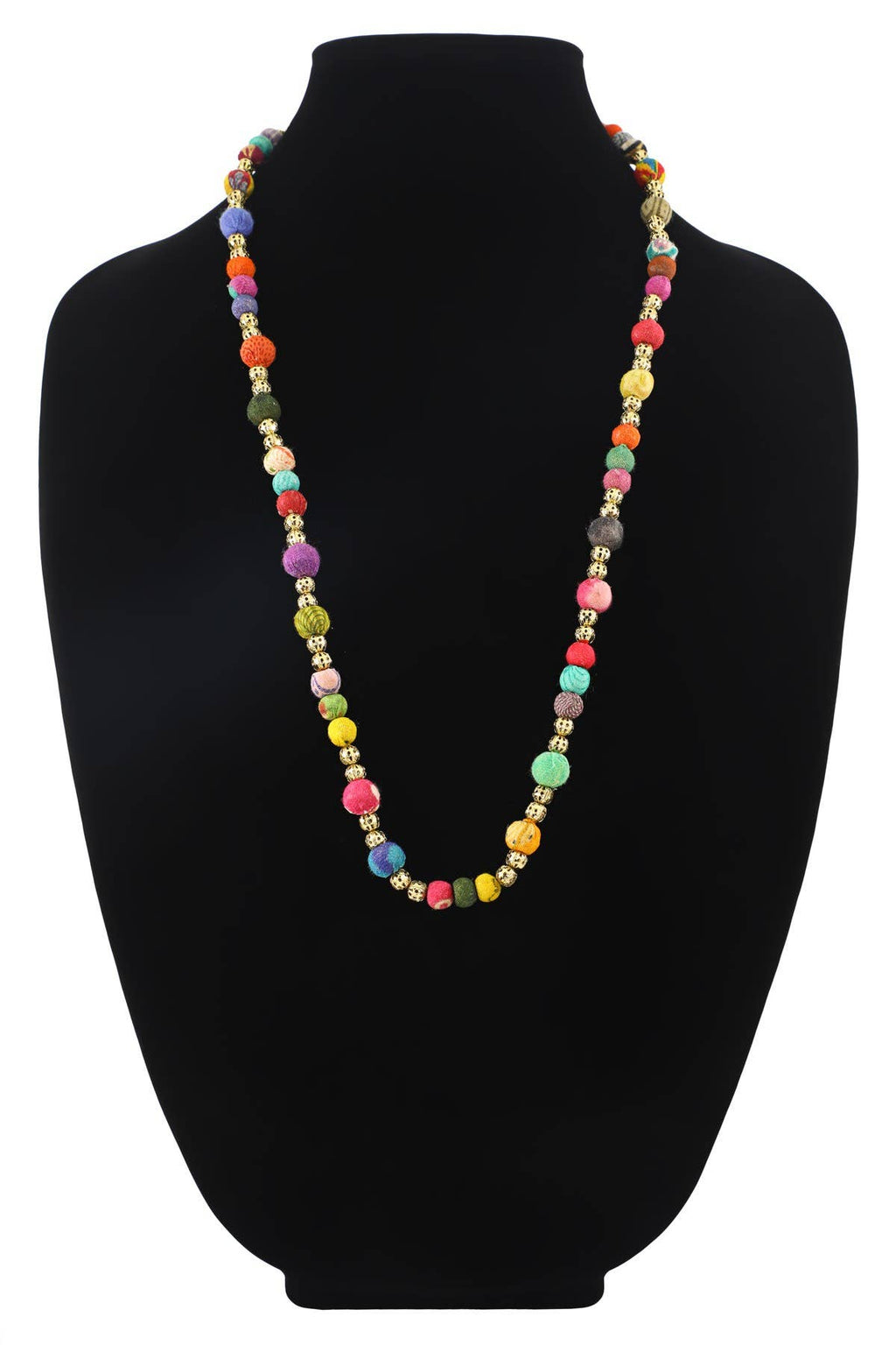 Handmade Fabric Beaded Necklace