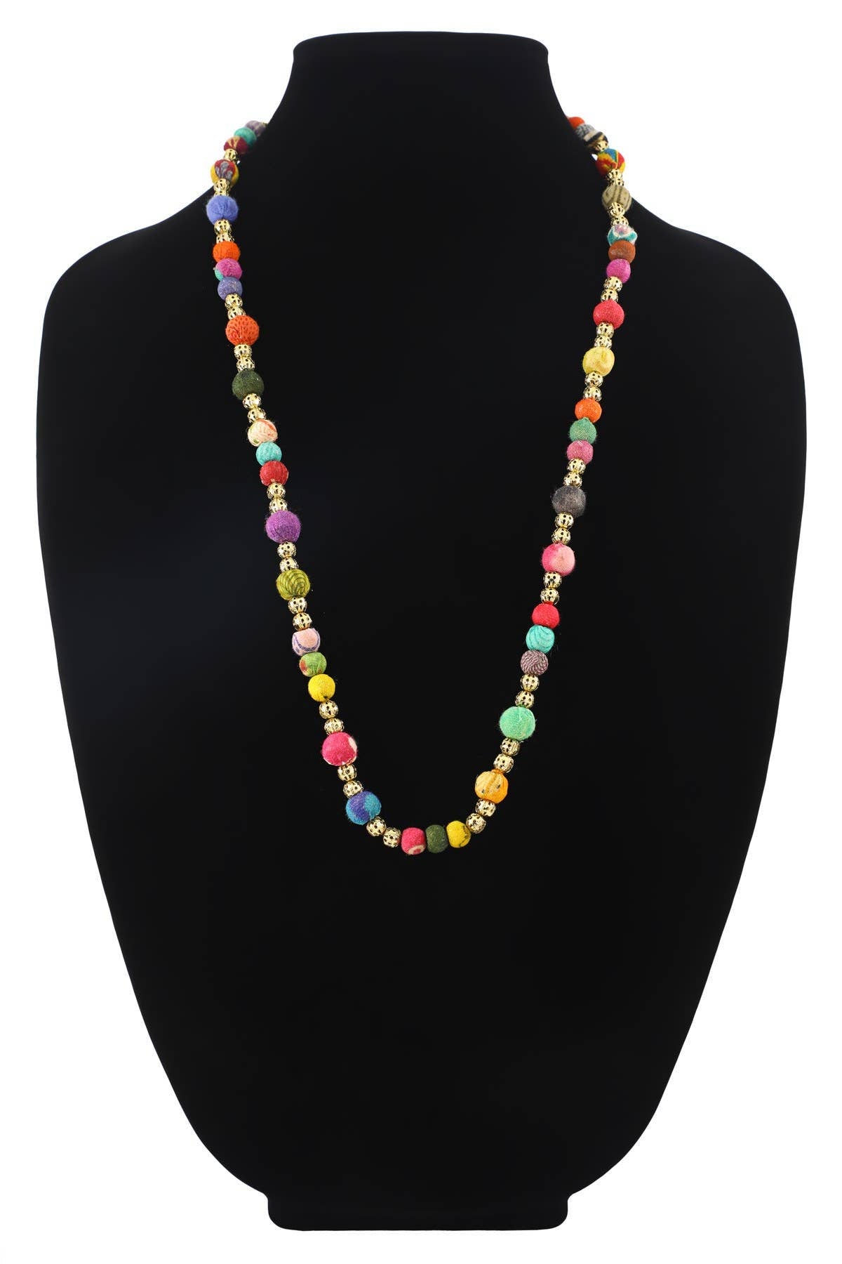 Handmade Fabric Beaded Necklace