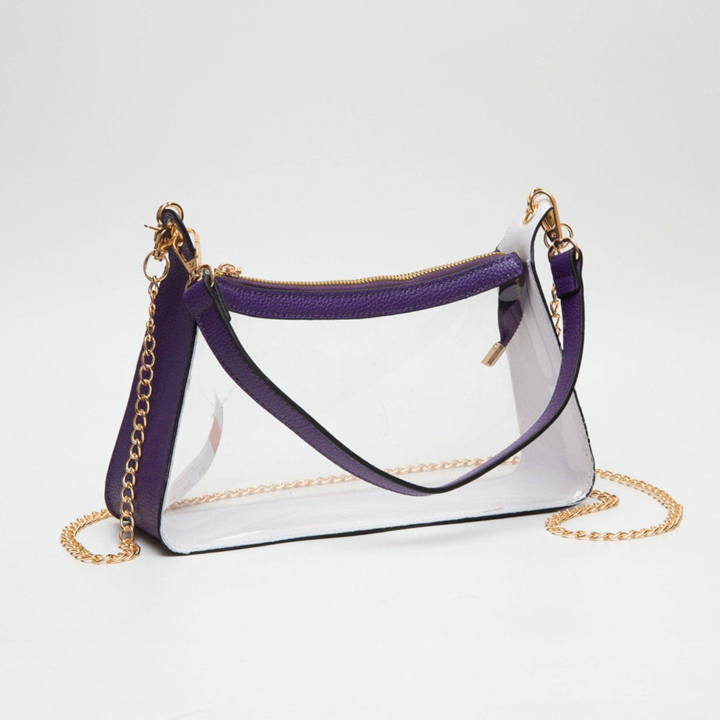 MiMi Wholesale - TG10618 Marilyn Clear Satchel Bag With Chain Strap